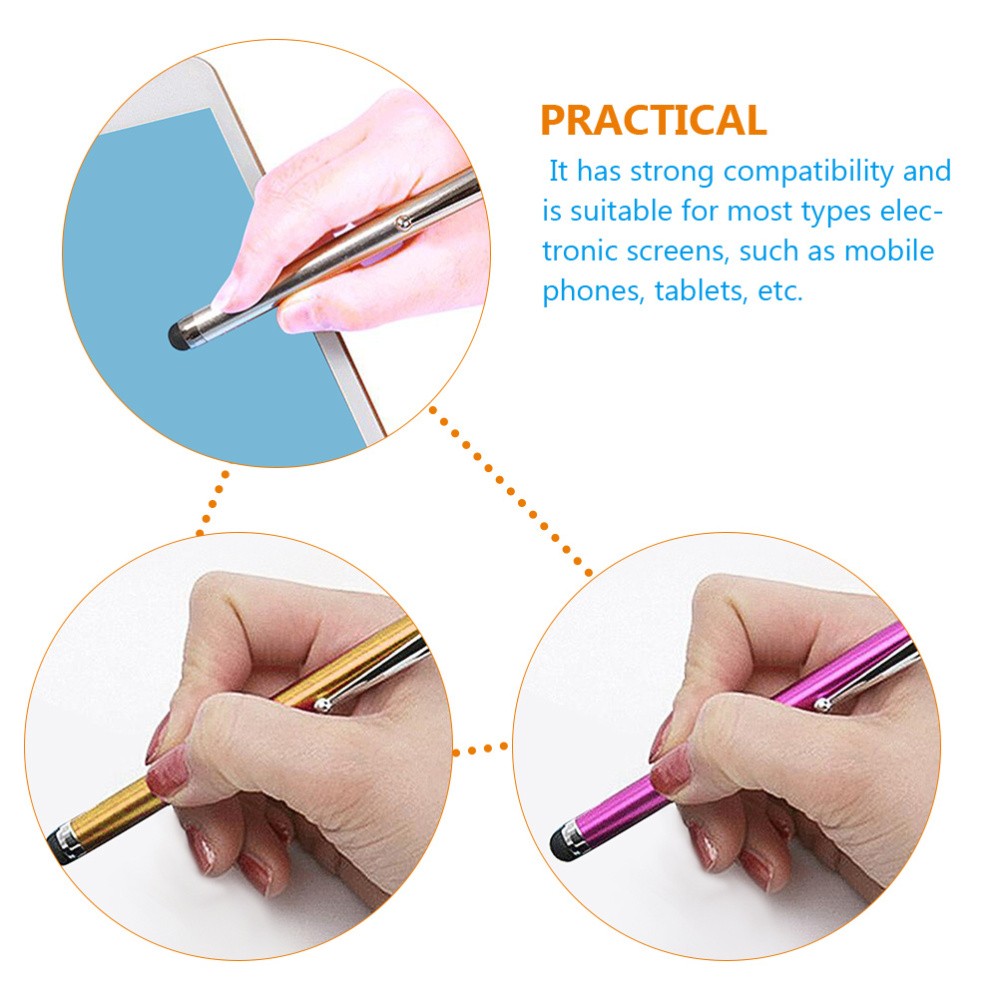 10pcs Stylus Pens Replaceable Fiber Tips Capacitive Stylus for Touch Screen