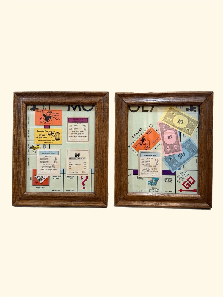 Vintage Monopoly Art Piece
