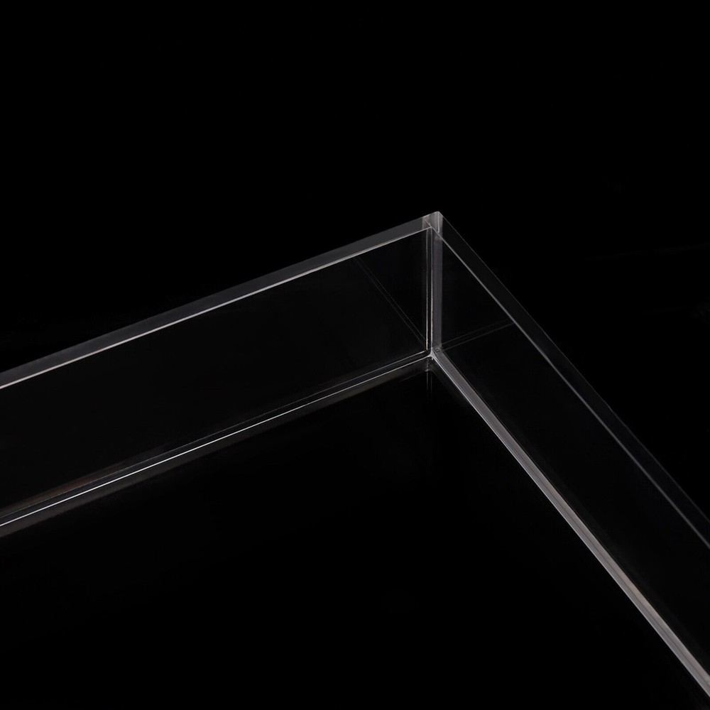 Clear Large Acrylic Serving Tray,Transparent Serving Tray with Handles
