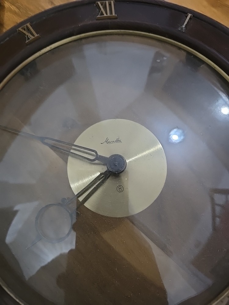 vintage MAUTHE Wall Clock / Mechanical / Wind Up