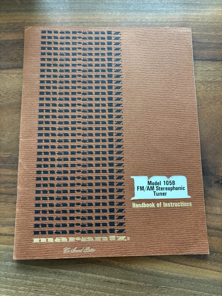 Marantz Model 105b Manual  RARE