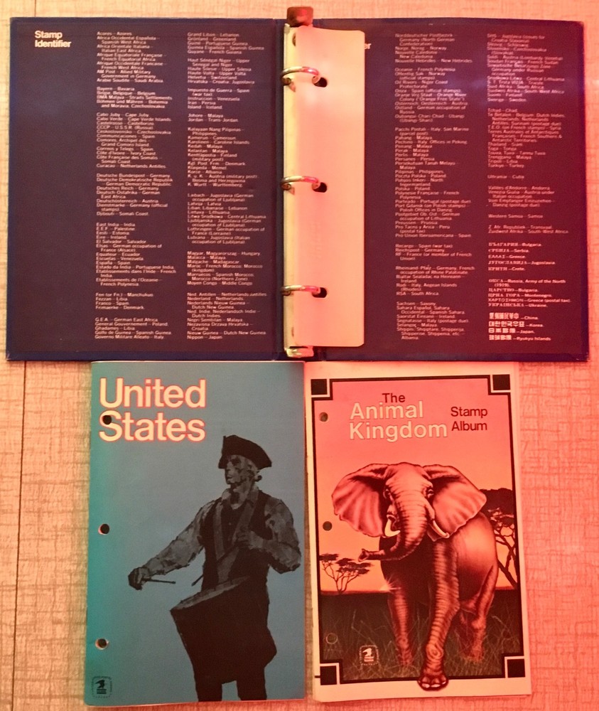 2, USPS Stamp Booklets in 3 Ring Binder, United States & The Animal Kingdom