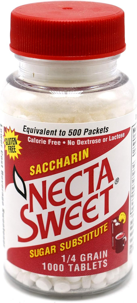 Saccharin Sugar Substitute 1/4 Grain 1000 Tablets