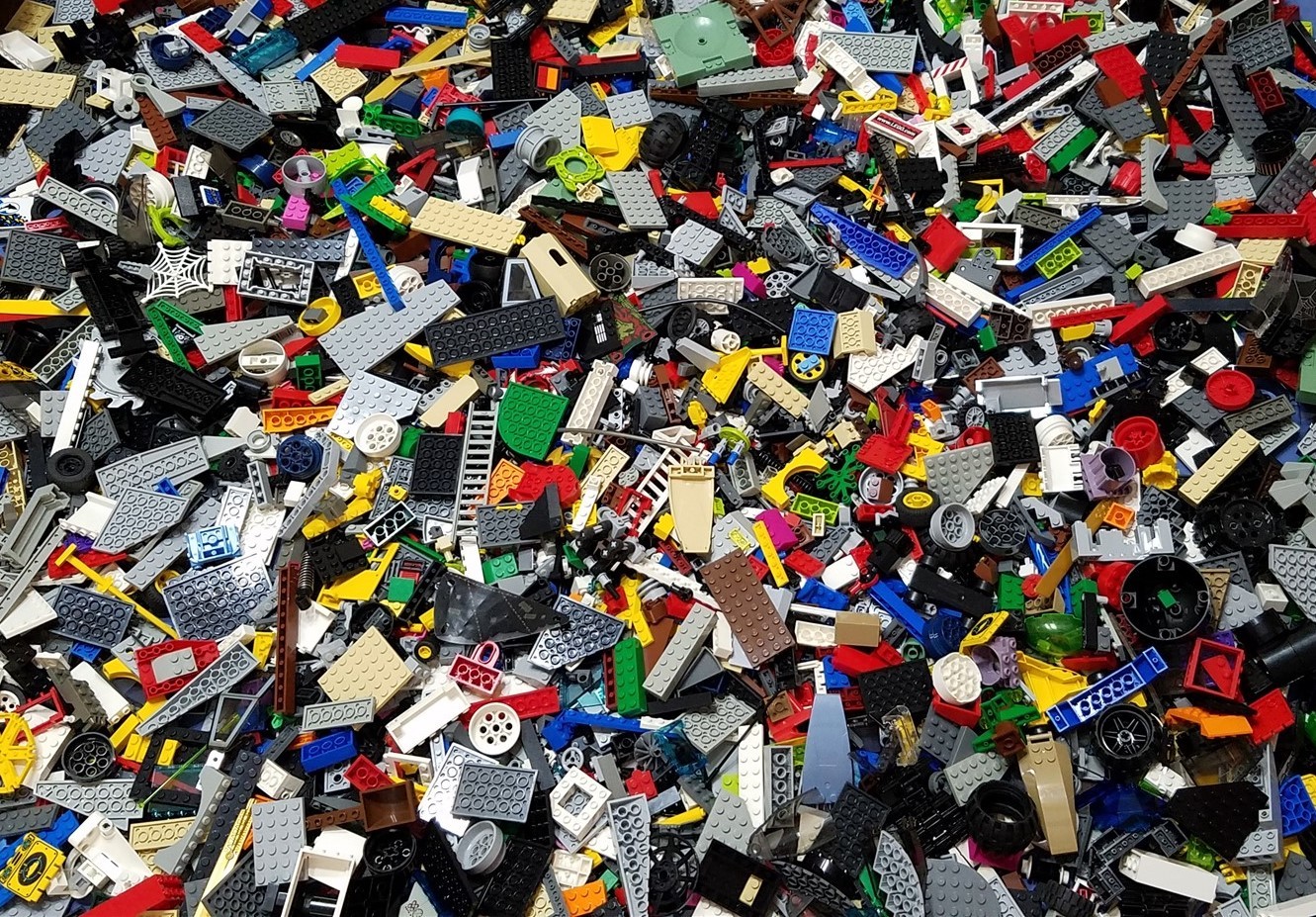 LEGO Bulk Lot of 2 Pounds Bricks Parts and Pieces Genuine 2 Lbs Grab Bag