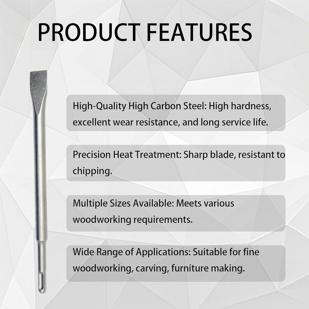 SDS Plus Chisel & Drill Bit Set (3PCS) - Home Improvement Concrete Tools