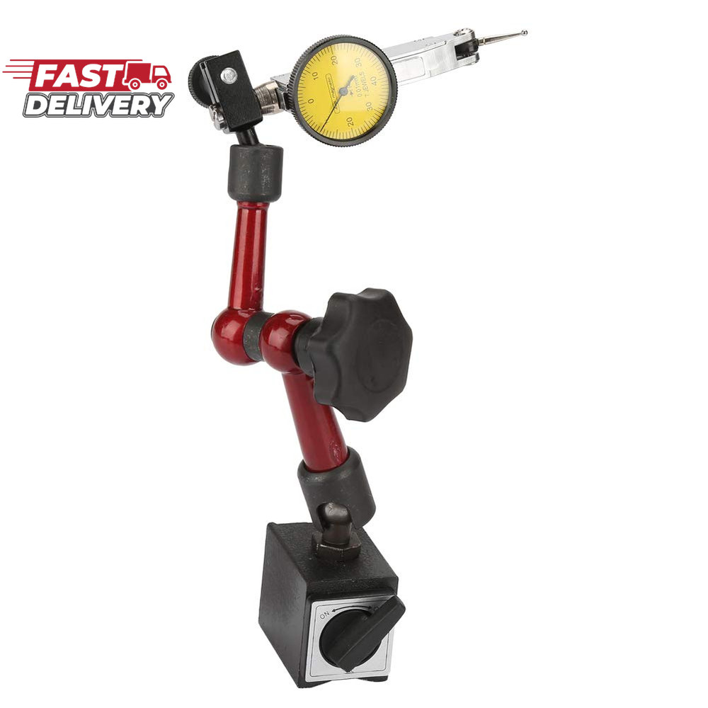 Dial Indicator/Test Indicator, Flexible Strong Magnetic Gauge Stand Base Holder