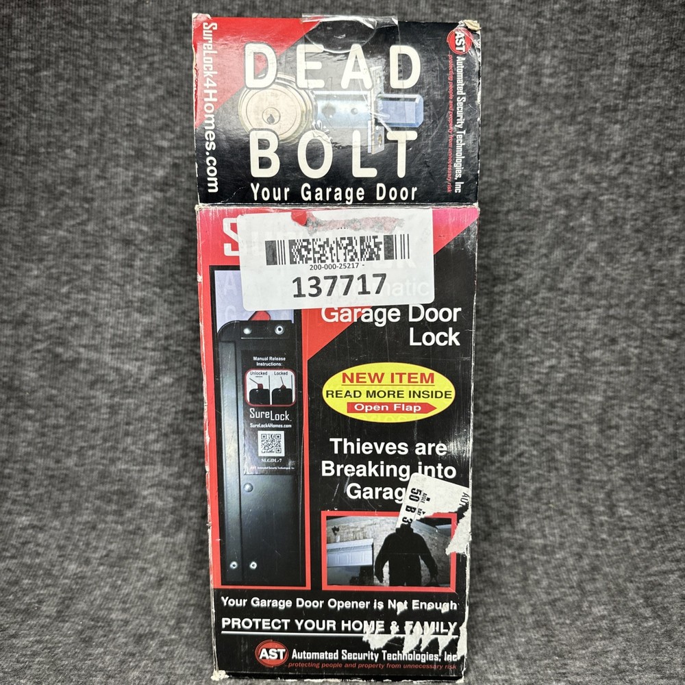 SureLock Automatic Garage Door Security DeadBolt/Lock SLGDL-7 NEW OPEN BOX