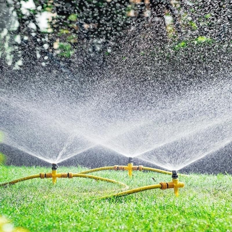 2 Pack Lawn Sprinklers Rotating Yard Water Sprinklers Adjustable Coverage