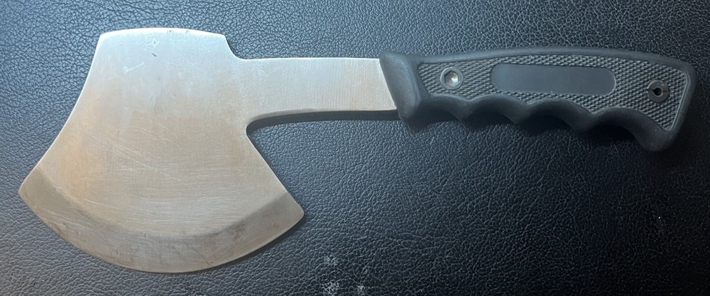 Stainless Steel Rubberized Handle Hatchet Good Condition