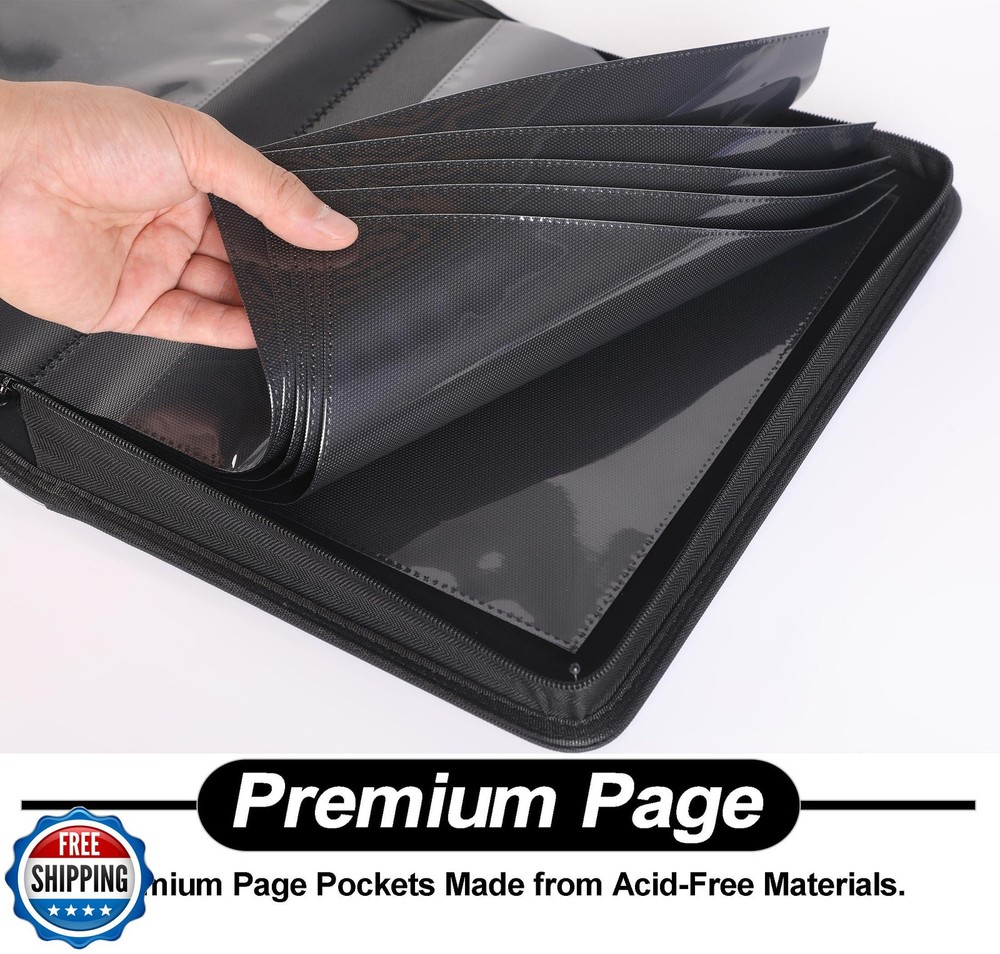 D DACCKIT Comic Binder，Comic Book Album with Sleeves Fits Regular