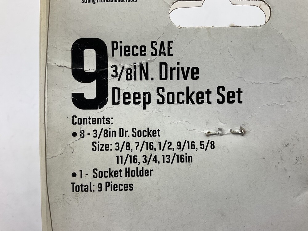 Dura Max UA10020B 3/8" Drive SAE Deep Socket Set, 9-Piece
