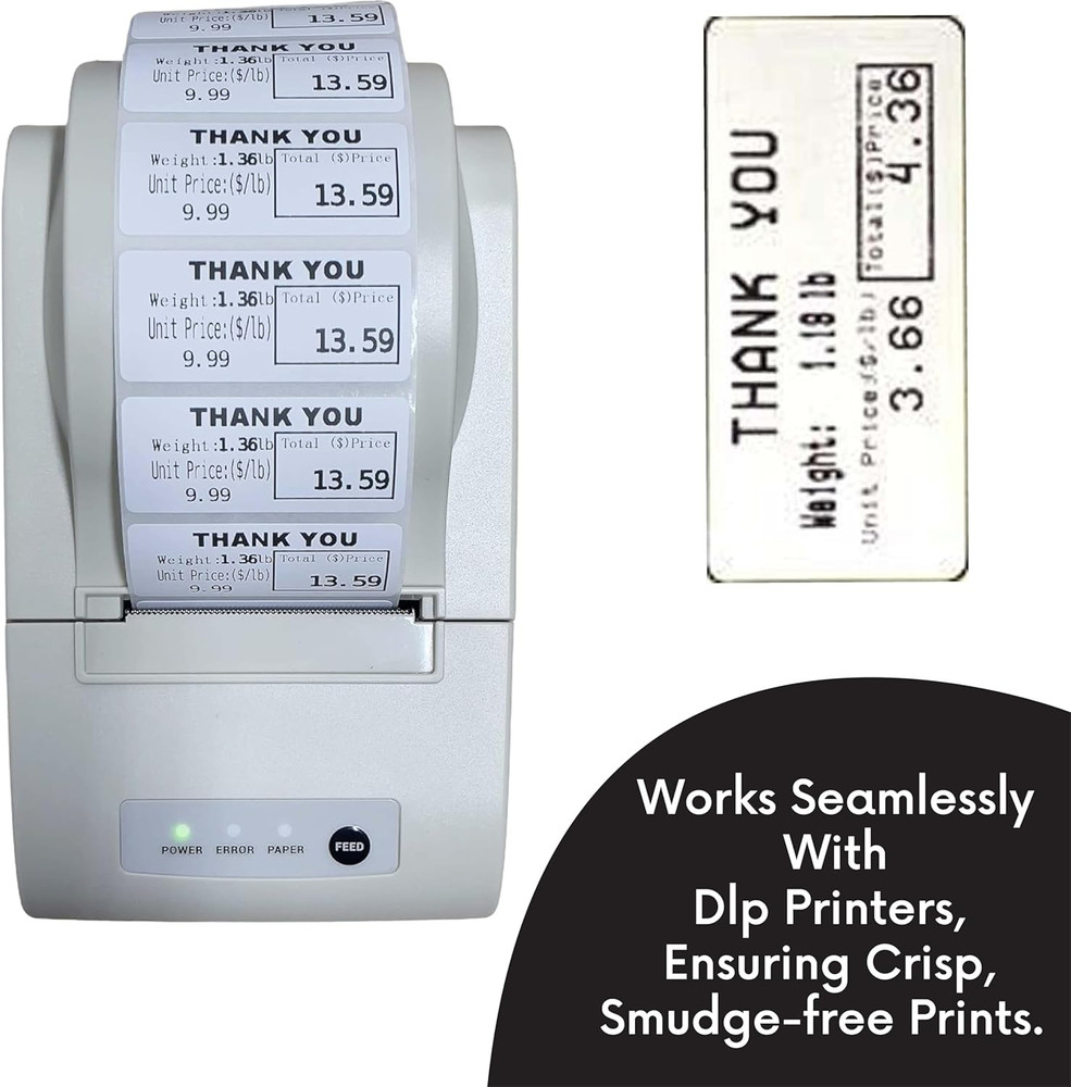 CAS Printing Scale Label Rolls (8060) – Rectangular Blank Thermal Label Rolls |