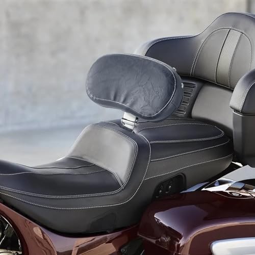 Adjustable Driver Backrest Rider Backrest Pad Chrome Studded Compatible with