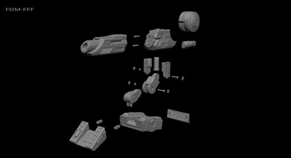 Predator Shoulder Cannon plasma Two Size - File STL – OBJ For 3D Printing -