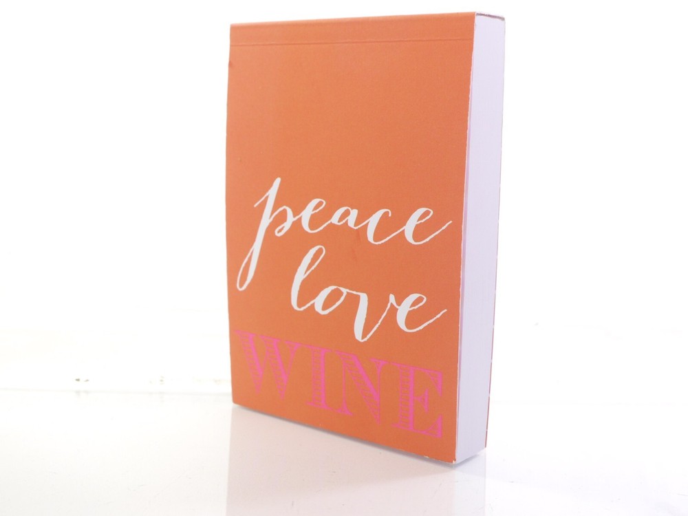 peace, love, WINE 100 Page Notebook