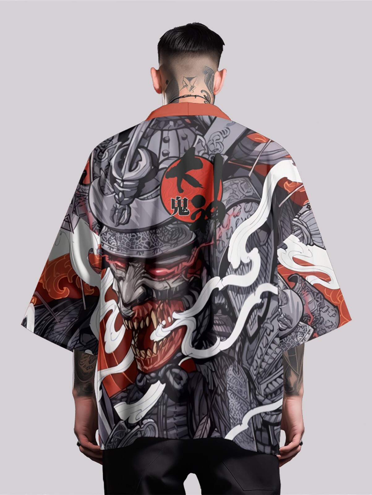 Niepce Men's Japanese Streetwear Kimono Lightweight Printed Cardigan
