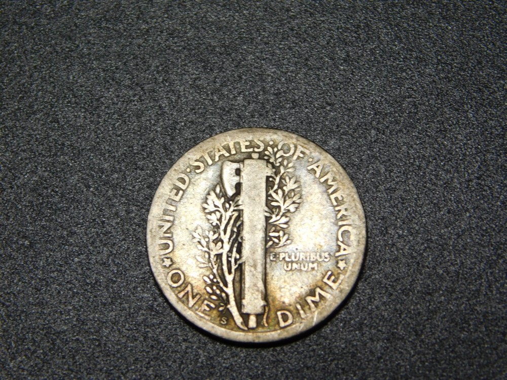 OLD SILVER US COIN 1925 S MERCURY DIME