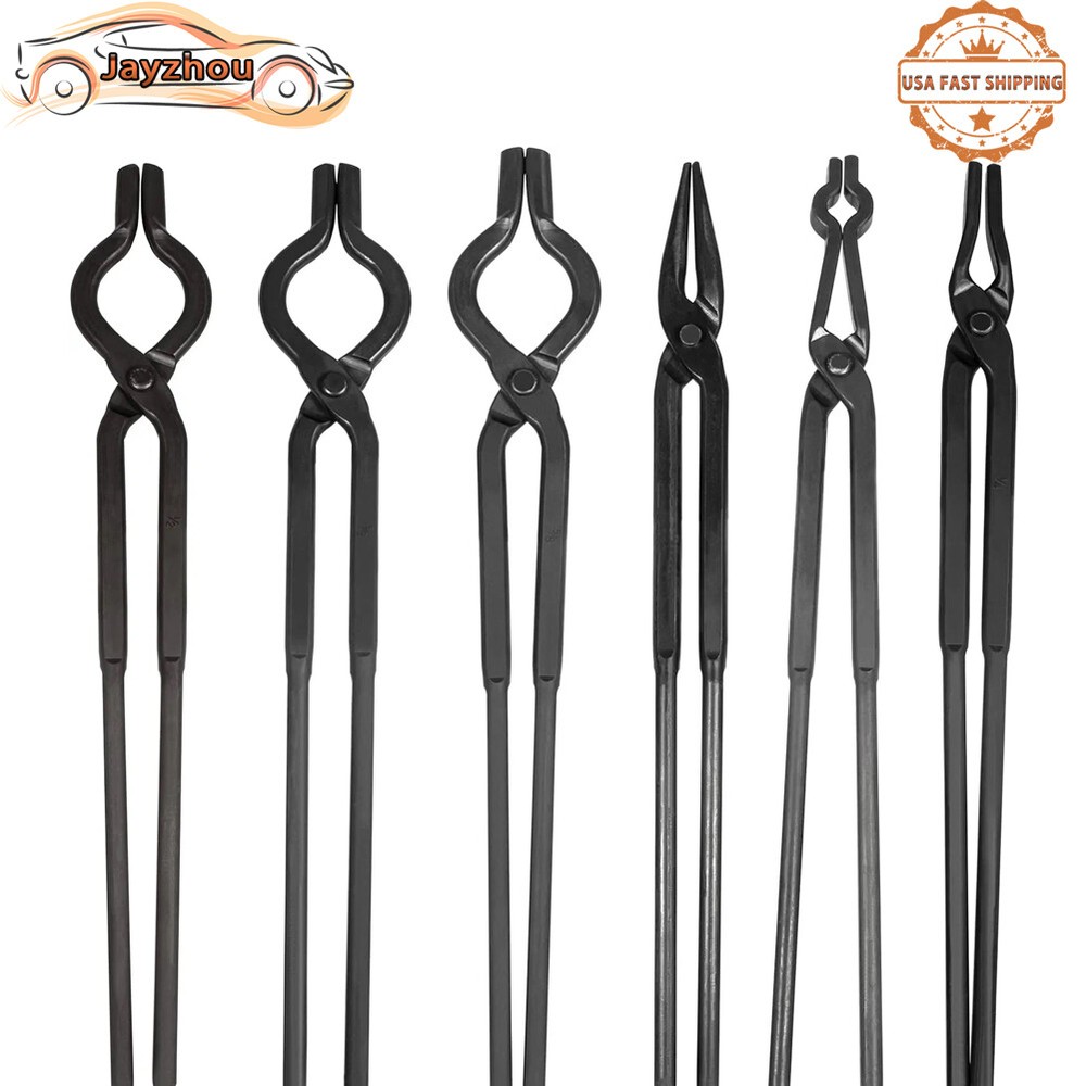 Beginner blacksmith tongs Blacksmith Forge Tong Tools Set Flat Jaw Pick Up