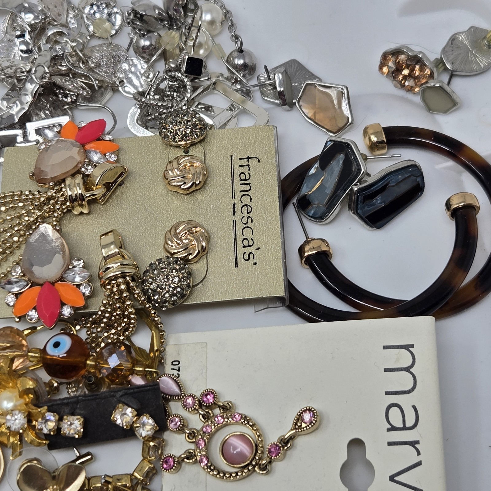 Costume Jewelry Mystery Jar Earrings Lot *Two Pair* Mystery Surprise