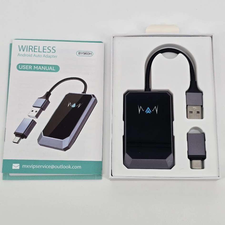 Android Auto Wireless Adapter Instant Connection, Converts Wired to Wireless