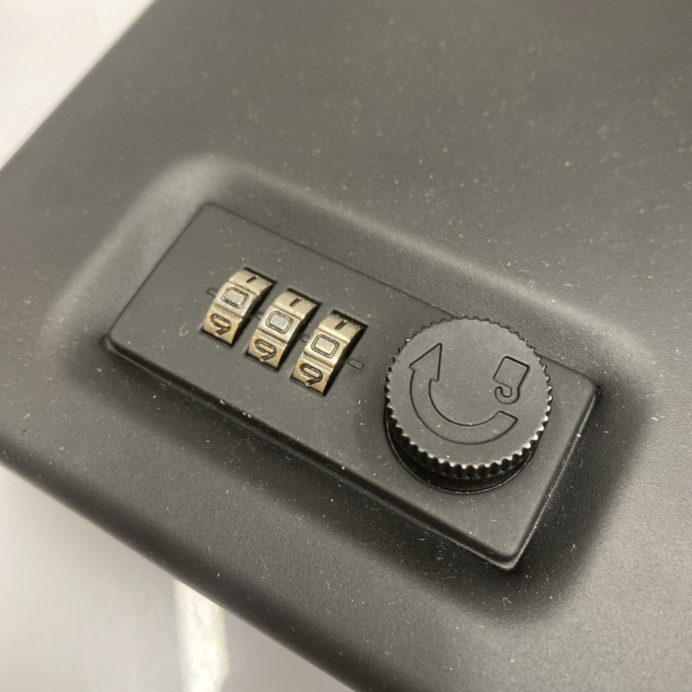 Amazon Basics Portable Security Case Lock Box Safe, XL Lock Box with Code