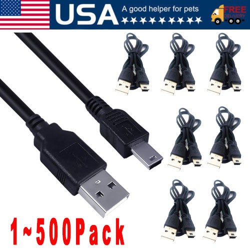 3FT Mini USB Data Sync Charger Charging Cable Cord SatNavs, Dash Cam Lot