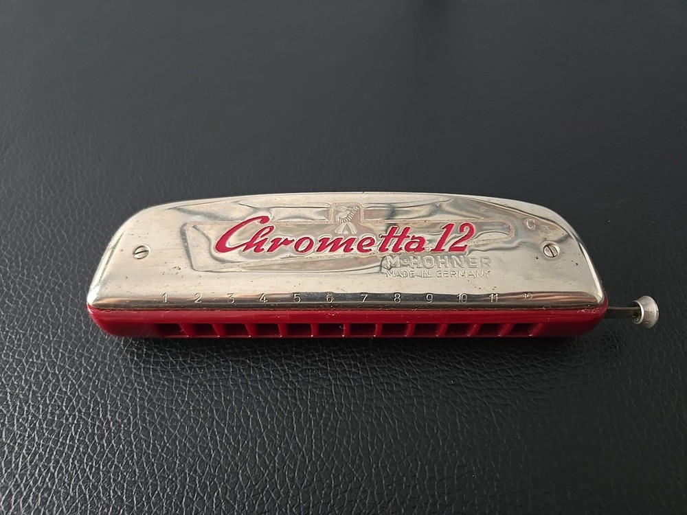Vintage M HOHNER “Chrometta 12” Slide Harmonica