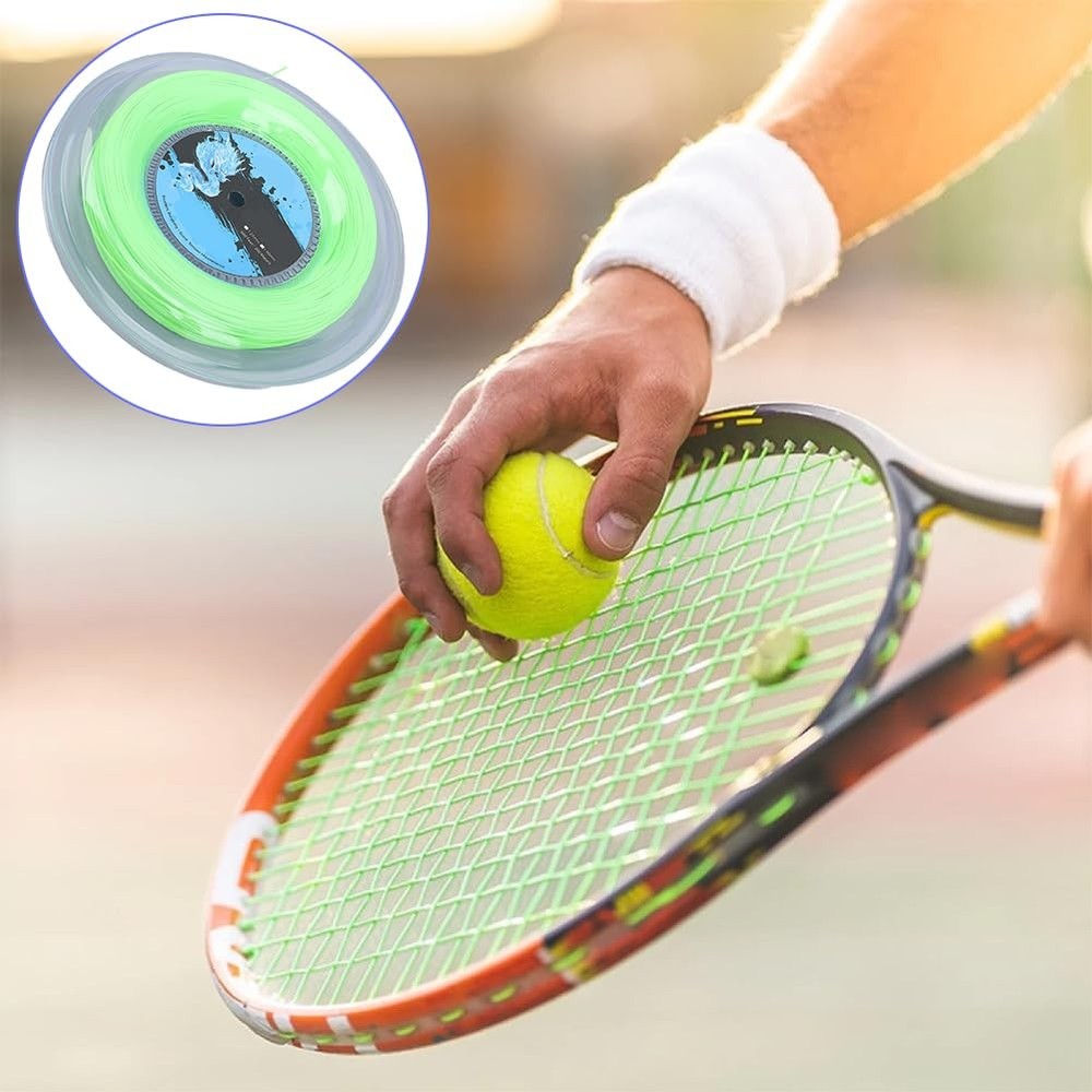 Tennis String, String Set and 200m Reel Polyester, High Elastic Racket 200M f...