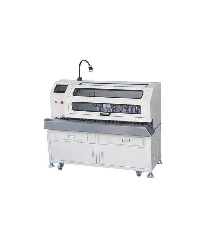 Automatic machine for brushing, twisting and stripping shielded cables