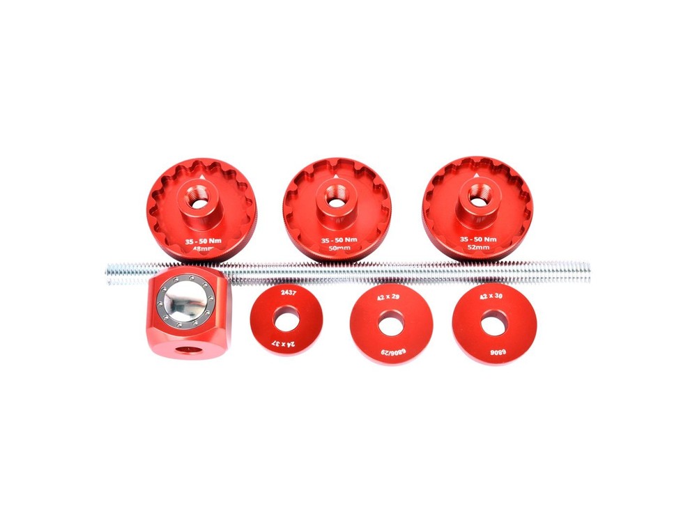 Wheels Manufacturing Thin Flange Bottom Bracket Socket Pro Kit One size Red