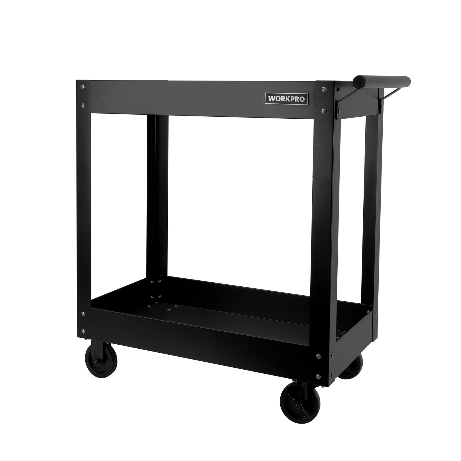 WORKPRO 32 Metal Rolling Utility Cart - Durable Steel Frame Spacious Top Surface