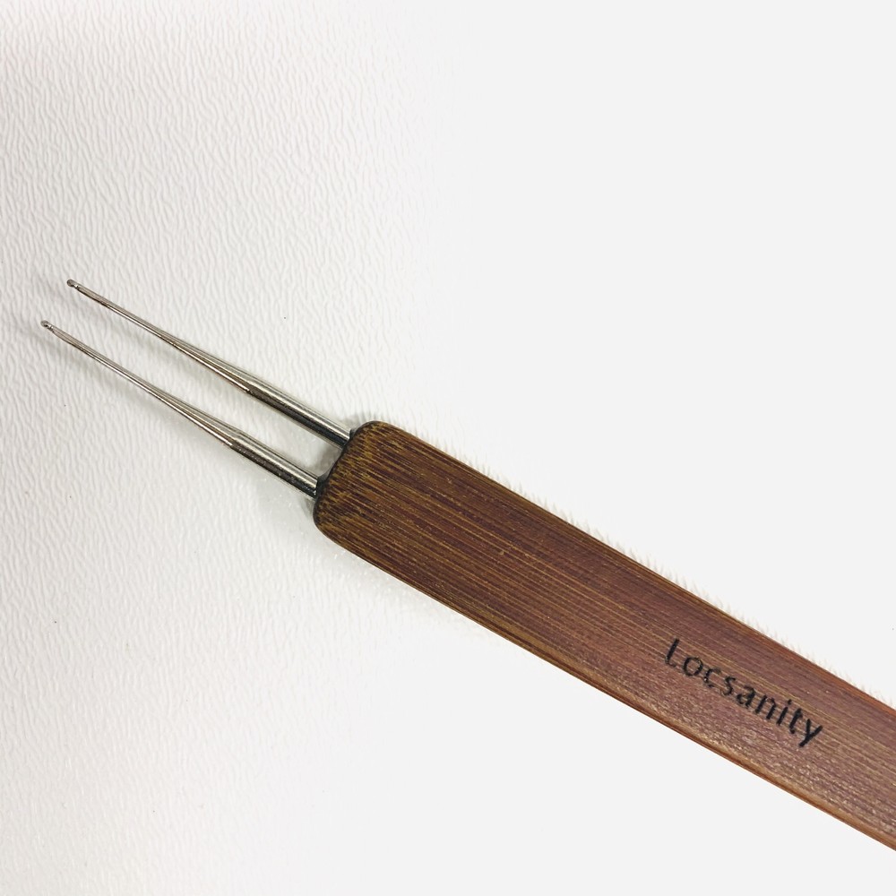 Locsanity Dreadlocks Tool Double Headed Needle Bamboo Handle