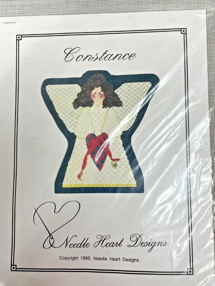 Needle Heart Designs CONSTANCE  needlepoint canvas and stitch Guide 1996