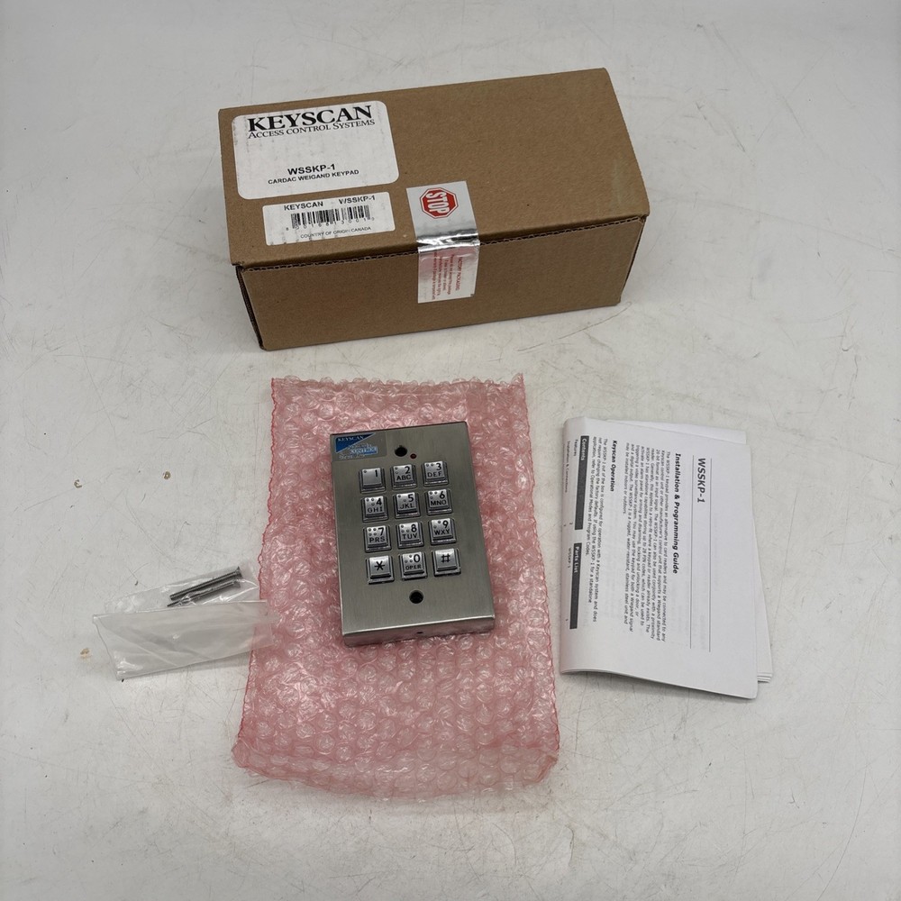 Keyscan Access Control Systems Number Push Button Keypad Panel WSSKP-1
