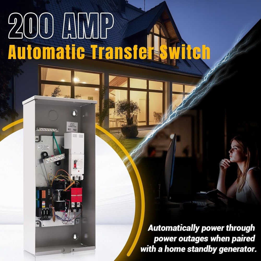 200 Amp ATS for Generac RXSW200A3 Service Entry Rated Switch