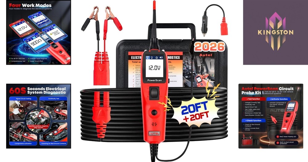 Advanced Power Circuit Tester with Overload Protection & Built-in Flashlight