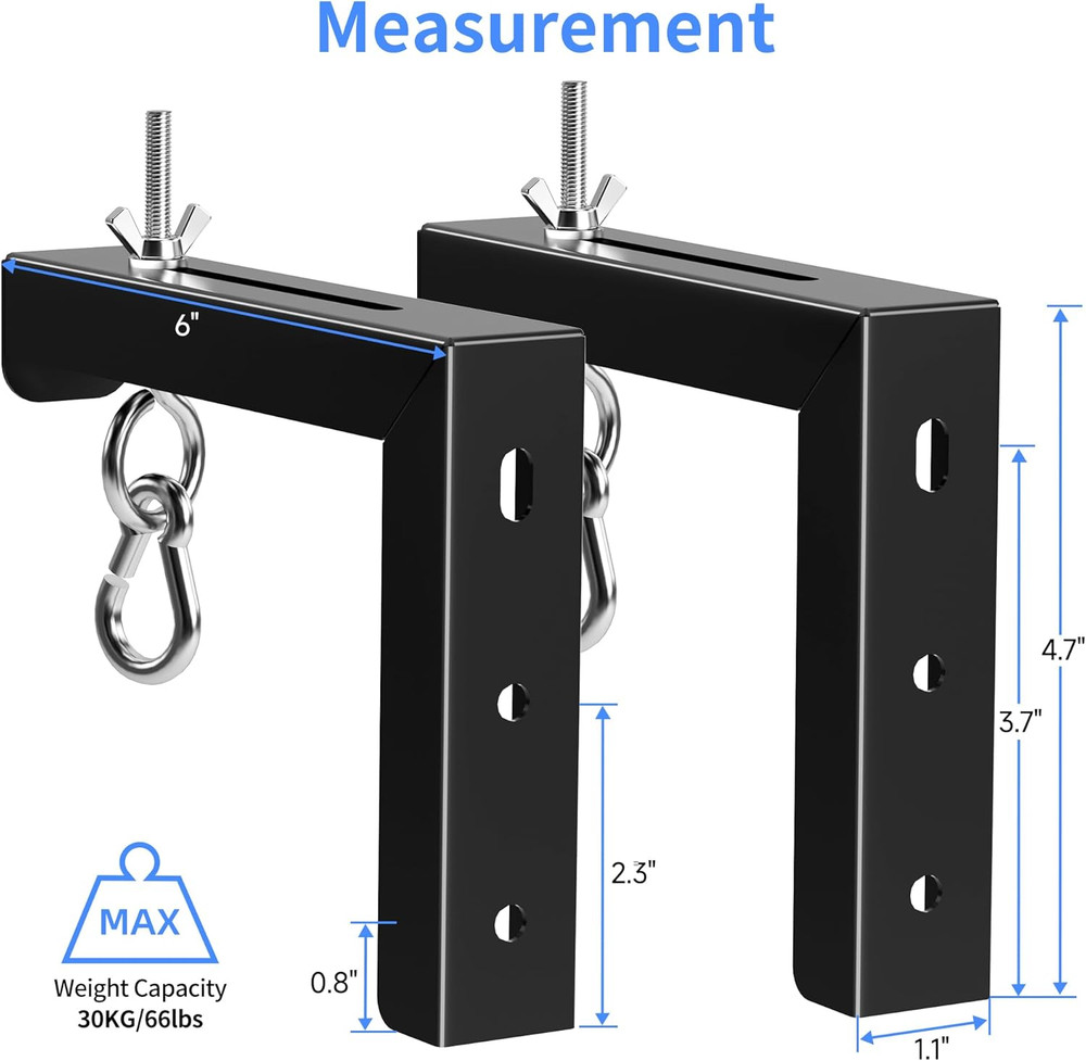Univeral Projector Screen Wall Mount & Projector Ceiling Mount Black Bundle