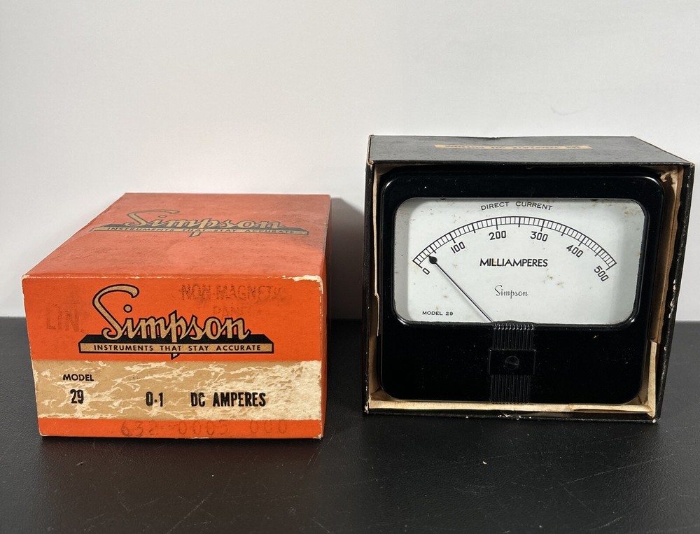 Simpson Model 29 0-500 Direct Current Milliamperes