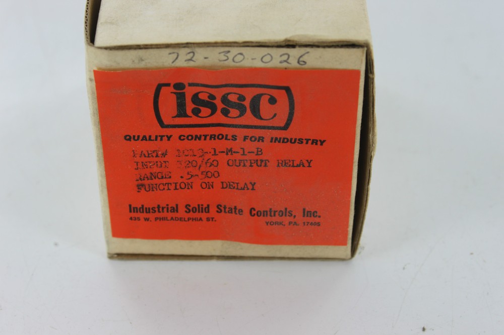 ISSC 1013-1-M-1-B OUTPUT RELAY ON DELAY NEW