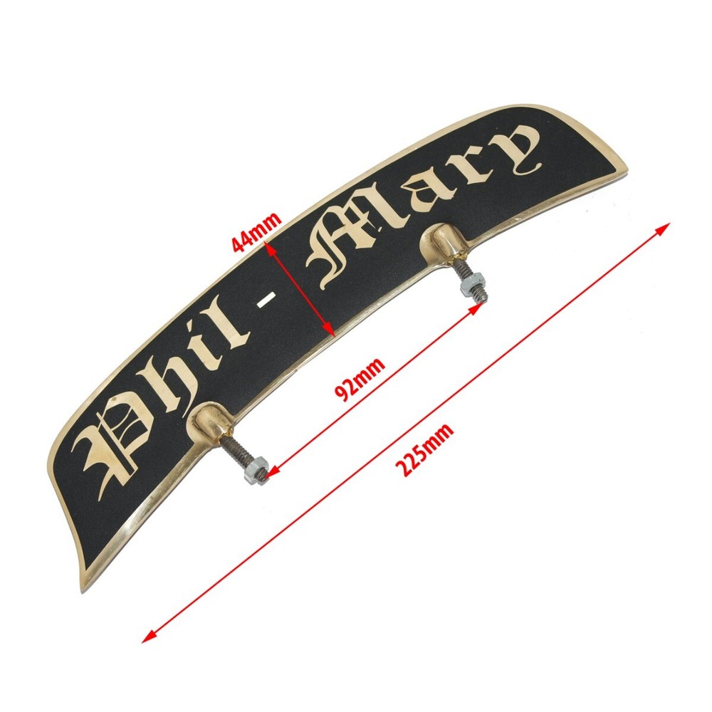 Customized Front Mudguard License Number Plate Motorcycle Universal Fit ECs