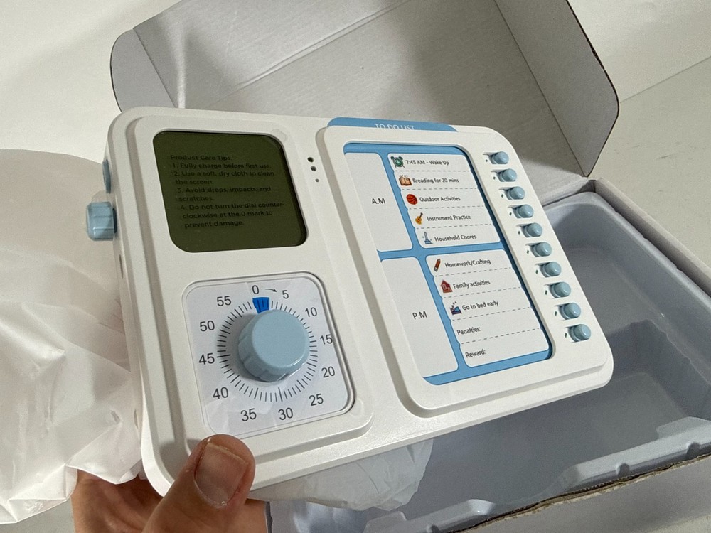 3-in-1 Visual Timer & ADHD Tool for Kids|Adults, Task Timer w/ Chore Chart Board