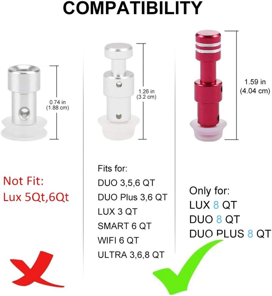 Original Replacement Float Valve Gaskets for Instant Pot Duo 3, 5, 6, 8 Quart, D