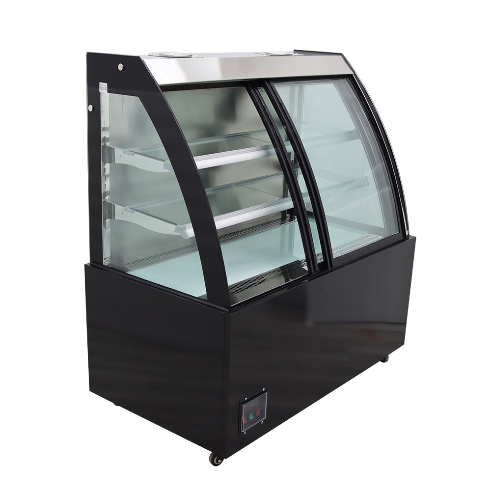 220V Floor-to-Ceiling Refrigerated Display Cabinet w/Demist Function Front Open