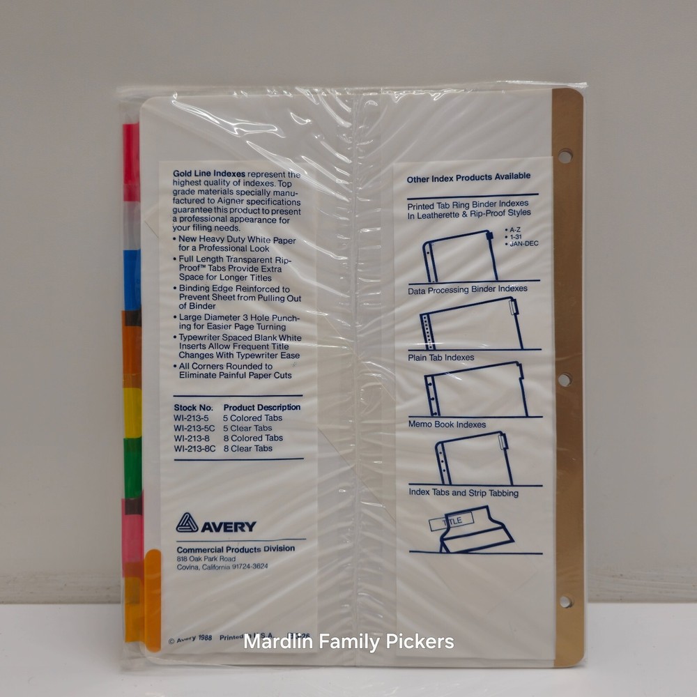 Avery Aigner Gold Line Rip-Proof Ring Binder Insertable Indexes Premium Quality