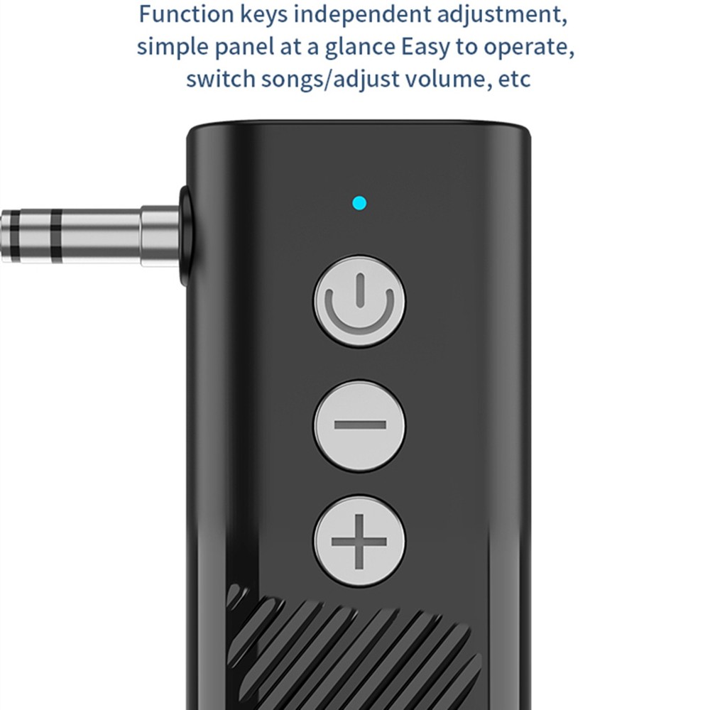 3-in-1 Wireless Bluetooth 5.3 Transmitter Receiver Adapter Audio ABS Black