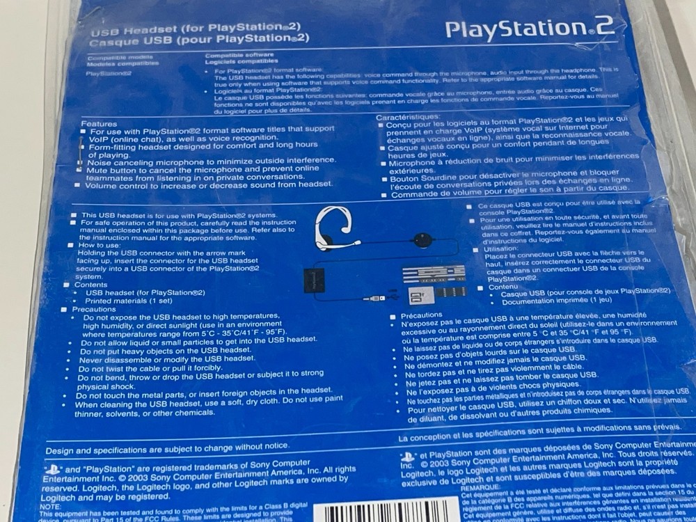 Logitech USB Headset Compatible with Sony PlayStation 2 - Open Box