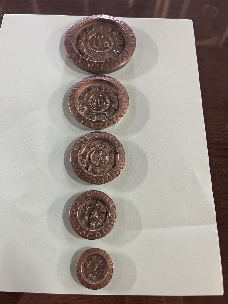 (5) Piece Bronze Scale Weight Set