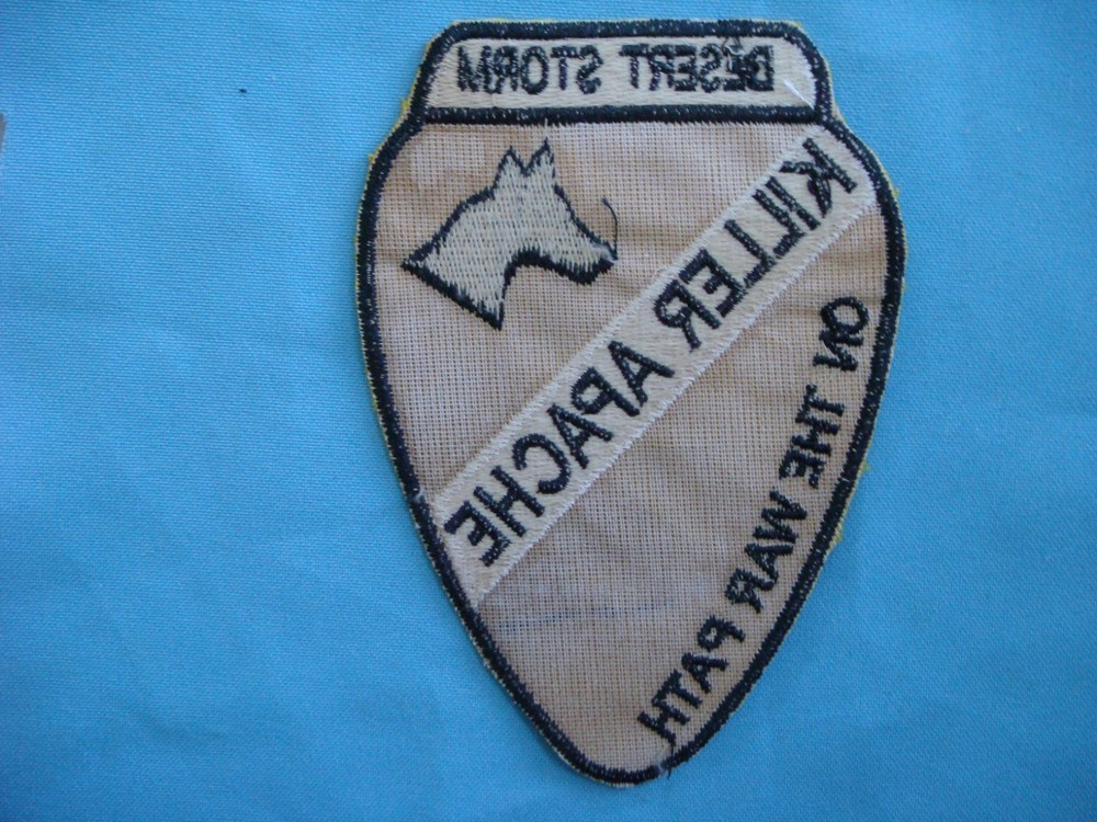 PATCH DESERT STORM, US 1st CAVALRY DIVISION KILLER APACHE ON THE WAR PATH