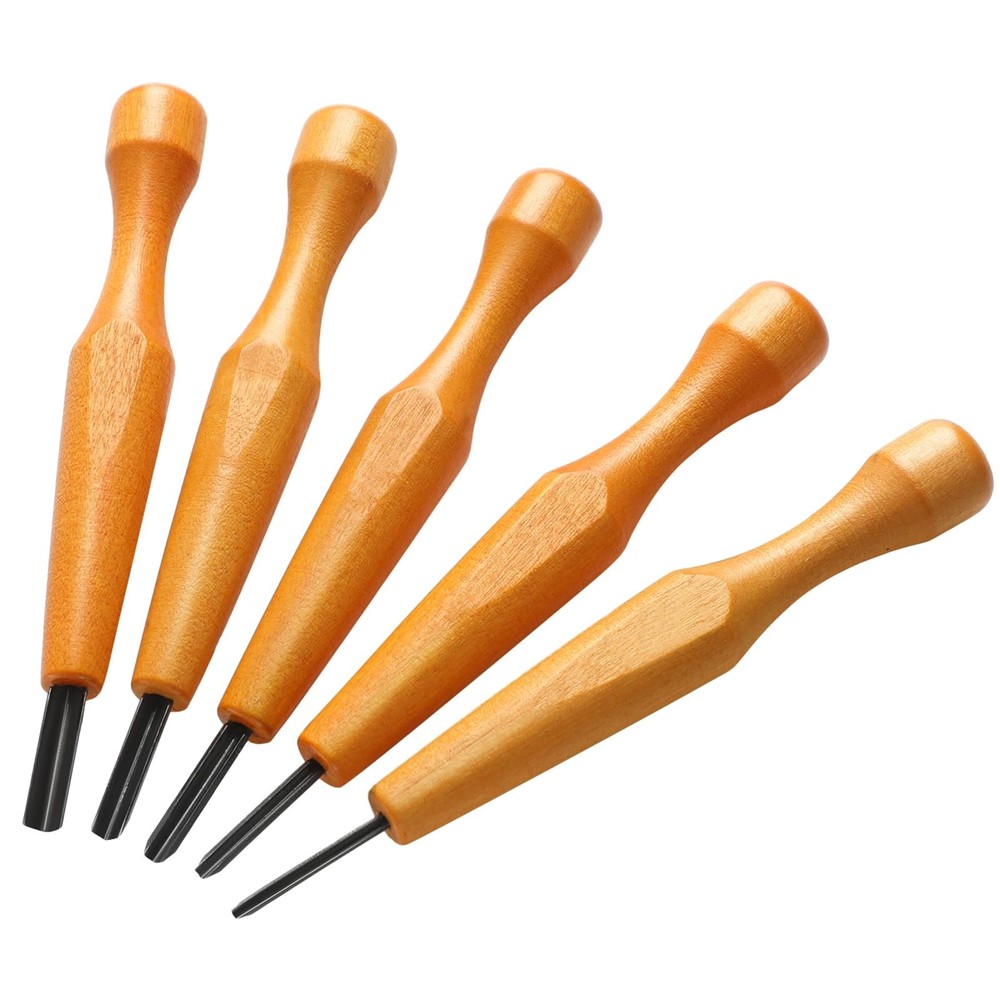 WILLBOND 5 Pcs Linocut Carving Tools Set  Triangular Linoleum & Wood Carving ...