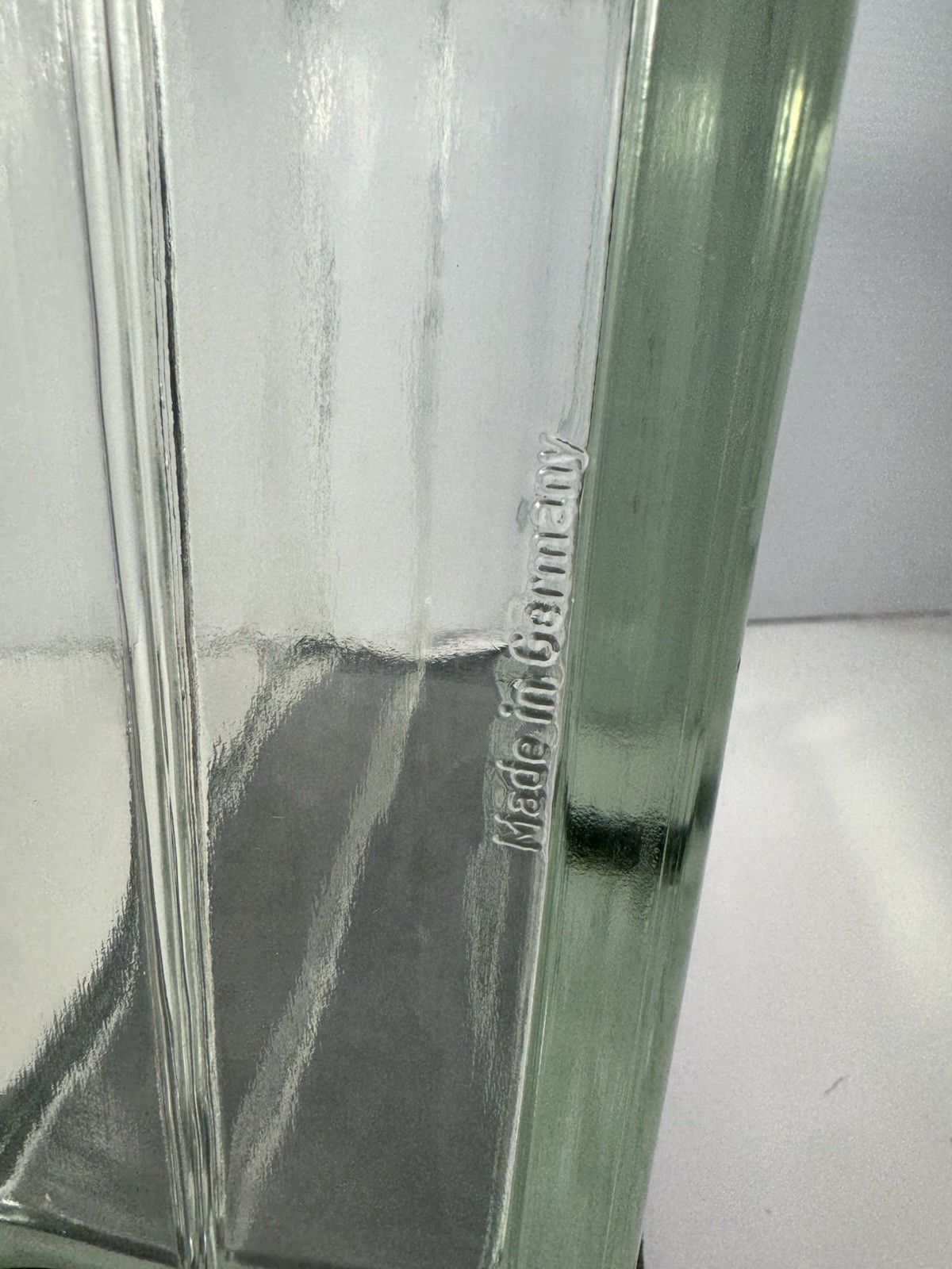 Vintage Glass Block 7.75 X7.75 X3.8 Very Thick and Heavy Made In Germany